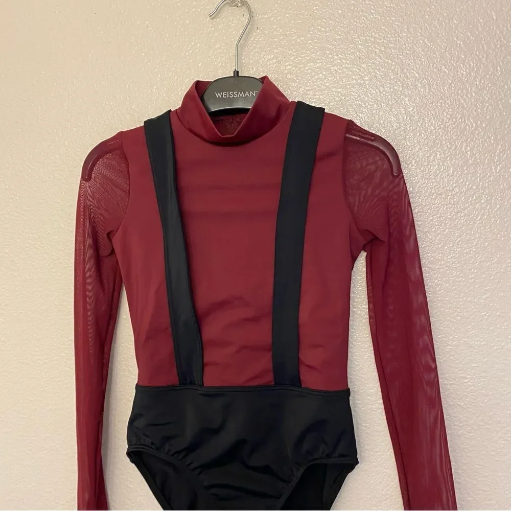 Weissman dance costume burgundy